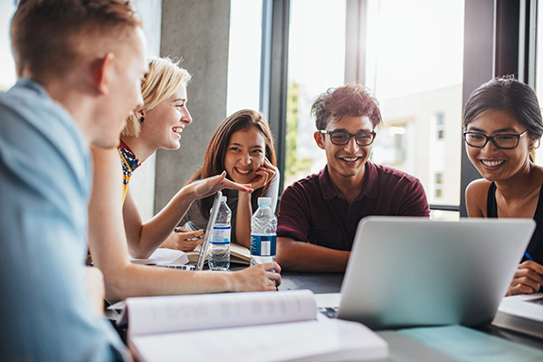 image of students studying